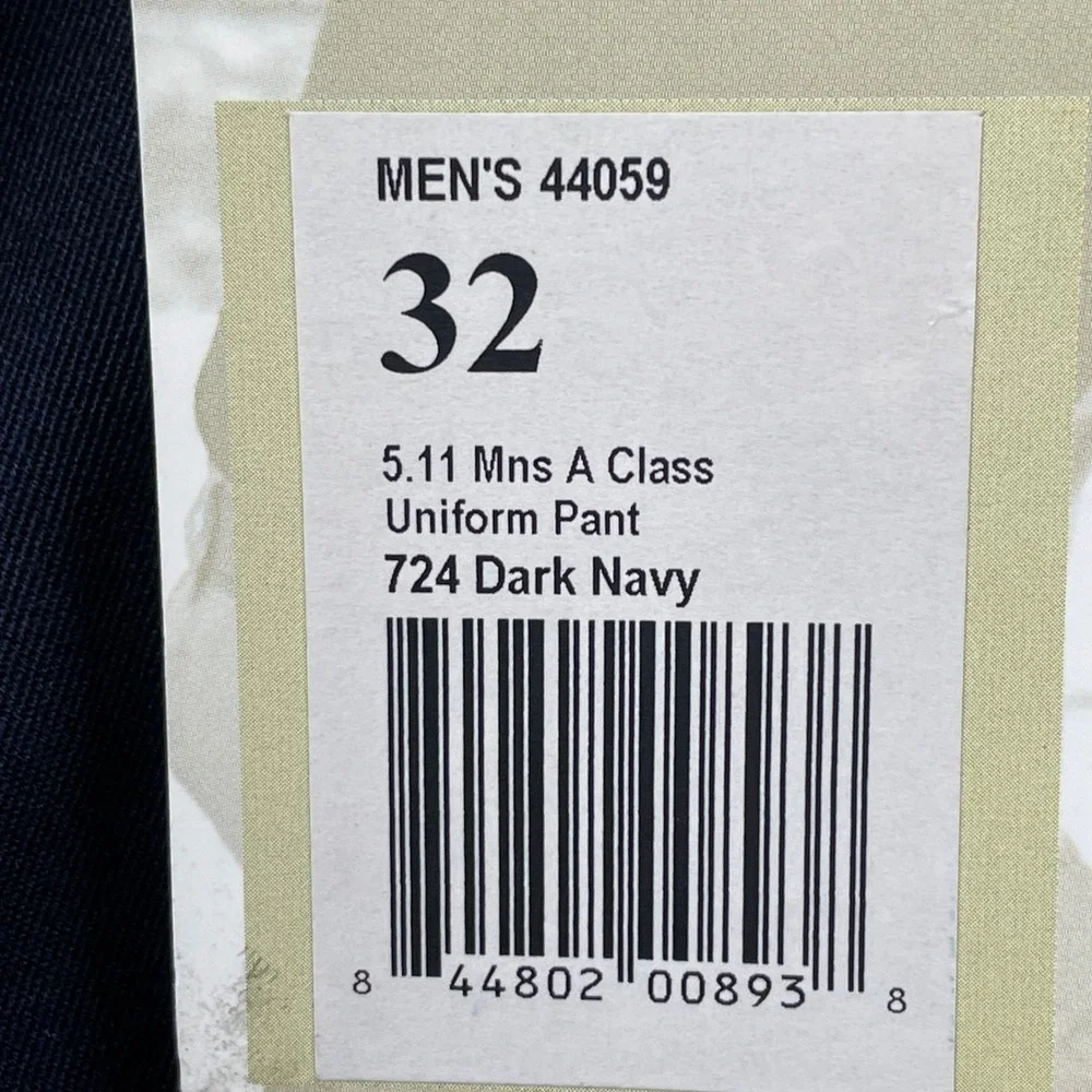 5.11 Tactical Uniform Pant Mens 32 Dark Navy A Class Unhemmed Poly Rayon 44059 - Picture 3 of 9